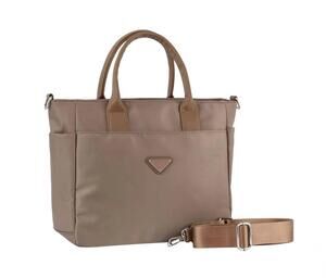 NEW HANDBAG FACTORY CORP travel handbag tote bag with trolley sleeve in stone